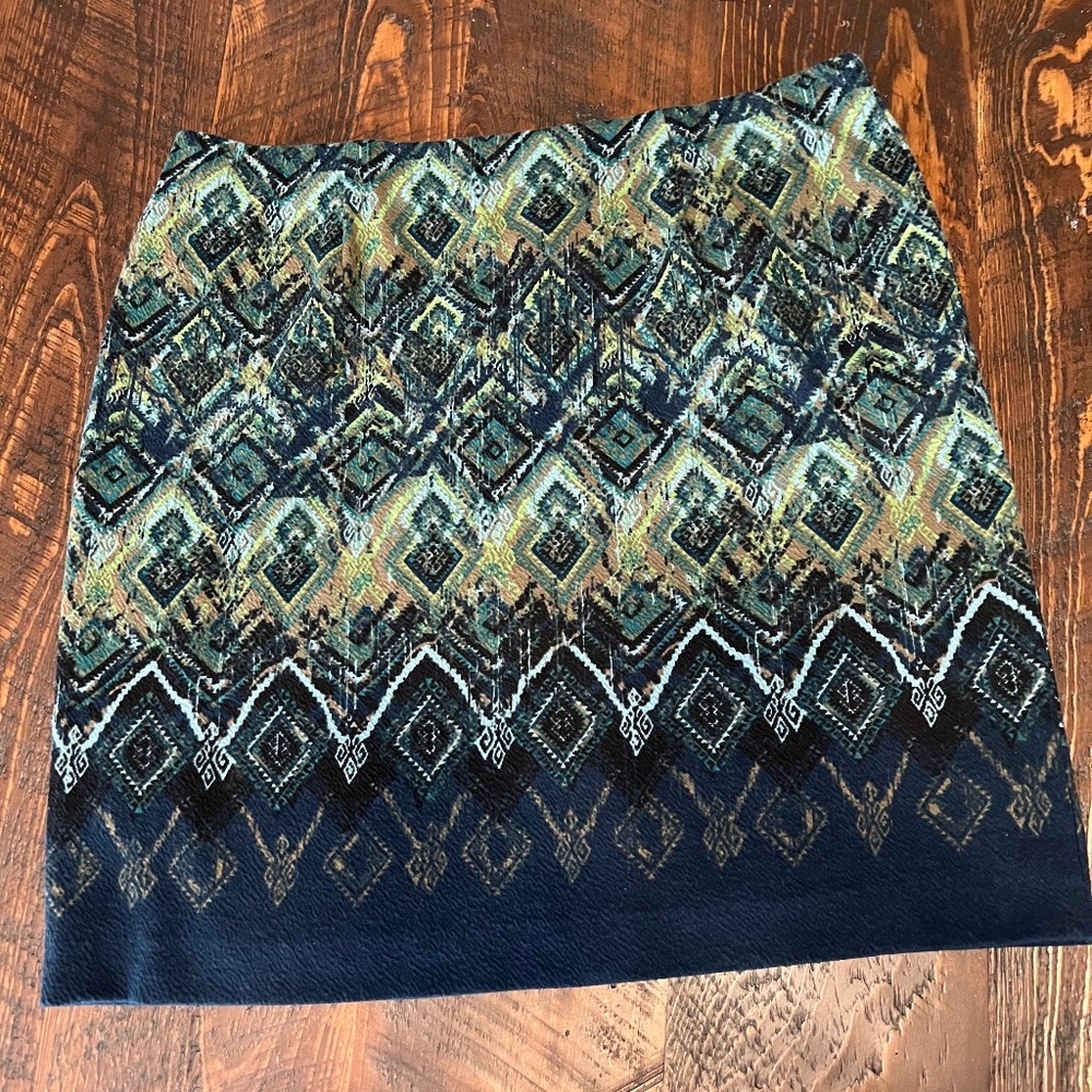 J. Jill skirt with a vibrant geometric pattern Size XL